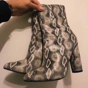 Snakeskin Booties